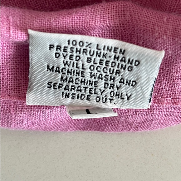 CP Shades Sausalito Marseala Linen dusty rose button down shirt size large - Picture 13 of 15